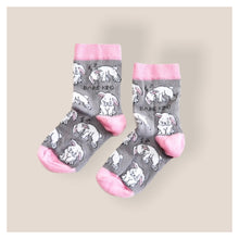 Load image into Gallery viewer, &#39;Save The Rabbits&#39; Bamboo Socks for Kids • READY TO SHIP •
