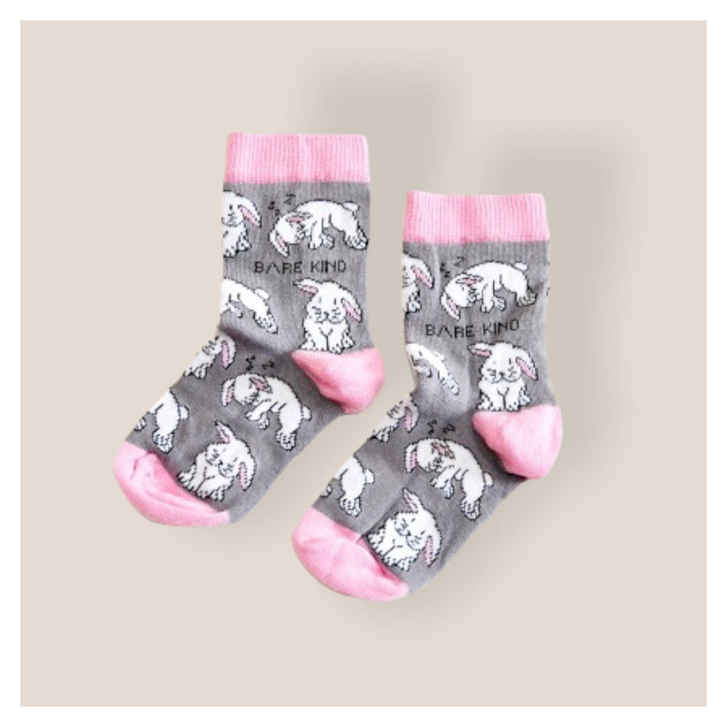 'Save The Rabbits' Bamboo Socks for Kids • READY TO SHIP •