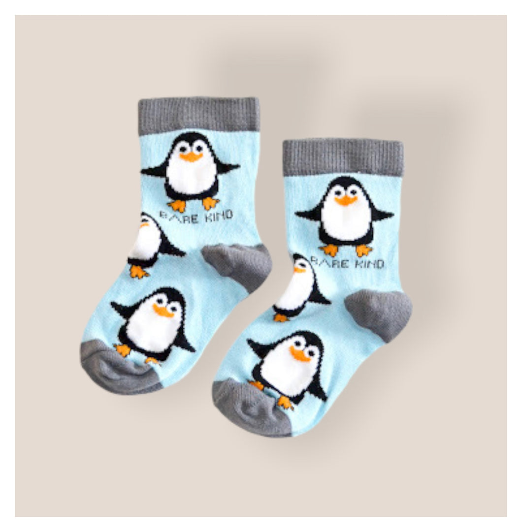 Save The Penguins Bamboo Socks for Kids • READY TO SHIP •