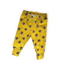 Load image into Gallery viewer, Yellow Bee Baby &amp; Children&#39;s Leggings • ORGANIC • MADE TO ORDER • Kids Leggings •
