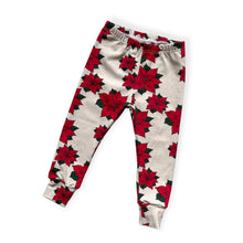 Load image into Gallery viewer, Red Poinsettia Flower Baby &amp; Children&#39;s Leggings • ORGANIC • READY TO SHIP •Kids •
