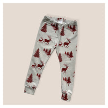 Load image into Gallery viewer, Buffalo Plaid Deer Baby &amp; Children&#39;s Leggings • MADE TO ORDER • Kids Leggings • Christmas •

