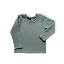 Load image into Gallery viewer, Dusty Green Ribbed Top • MADE TO ORDER • Kids Top •
