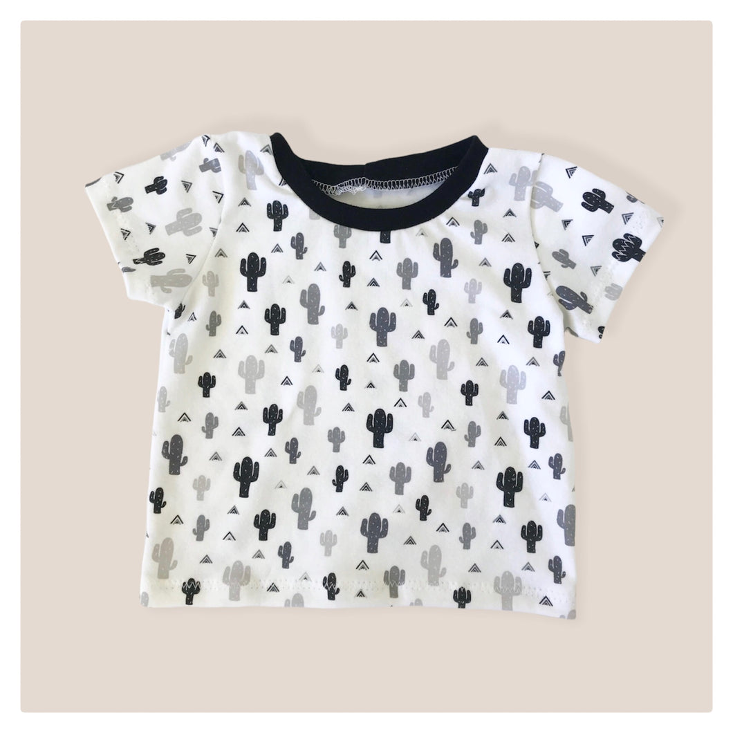 Monochrome Cactus Baby & Children's T-Shirt • MADE TO ORDER • Kids Tee •