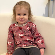 Load image into Gallery viewer, Pink Roses Baby &amp; Children&#39;s Jumper • MADE TO ORDER • Kids Jumper •
