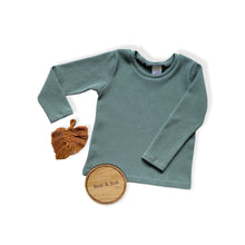 Load image into Gallery viewer, Dusty Green Ribbed Top • MADE TO ORDER • Kids Top •
