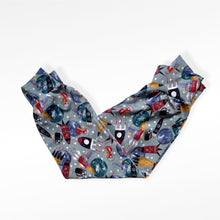 Load image into Gallery viewer, Space Rockets Baby &amp; Children&#39;s Cuffed Trousers • MADE TO ORDER • Kids •
