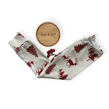 Load image into Gallery viewer, Grey Buffalo Plaid Deer Baby &amp; Children&#39;s Leggings • READY TO SHIP • Kids •
