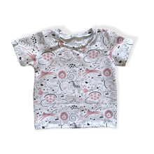 Load image into Gallery viewer, Pink Safari Animals Baby &amp; Children&#39;s T-Shirt • READY TO SHIP  • Kids • 12-18 Months •
