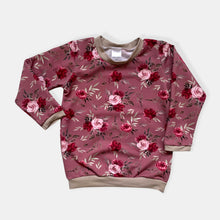 Load image into Gallery viewer, Pink Roses Baby &amp; Children&#39;s Jumper • MADE TO ORDER • Kids Jumper •
