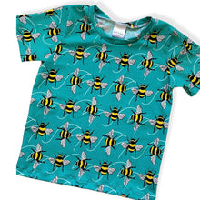 Load image into Gallery viewer, Blue Bees Baby &amp; Children&#39;s T-Shirt • ORGANIC • MADE TO ORDER • Kids Tee •
