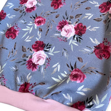 Load image into Gallery viewer, Grey &amp; Pink Red Roses Baby &amp; Children&#39;s Lightweight Jumper • MADE TO ORDER • Kids Jumper •
